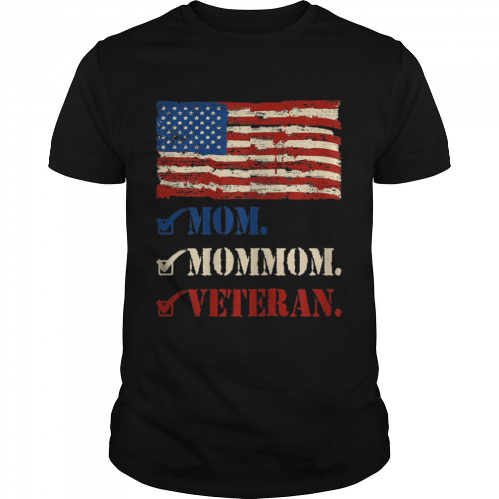 Womens Veterans Day Promoted To Grandma Cool First Mom Now Mommom T-Shirt B09Zhf1Z4T