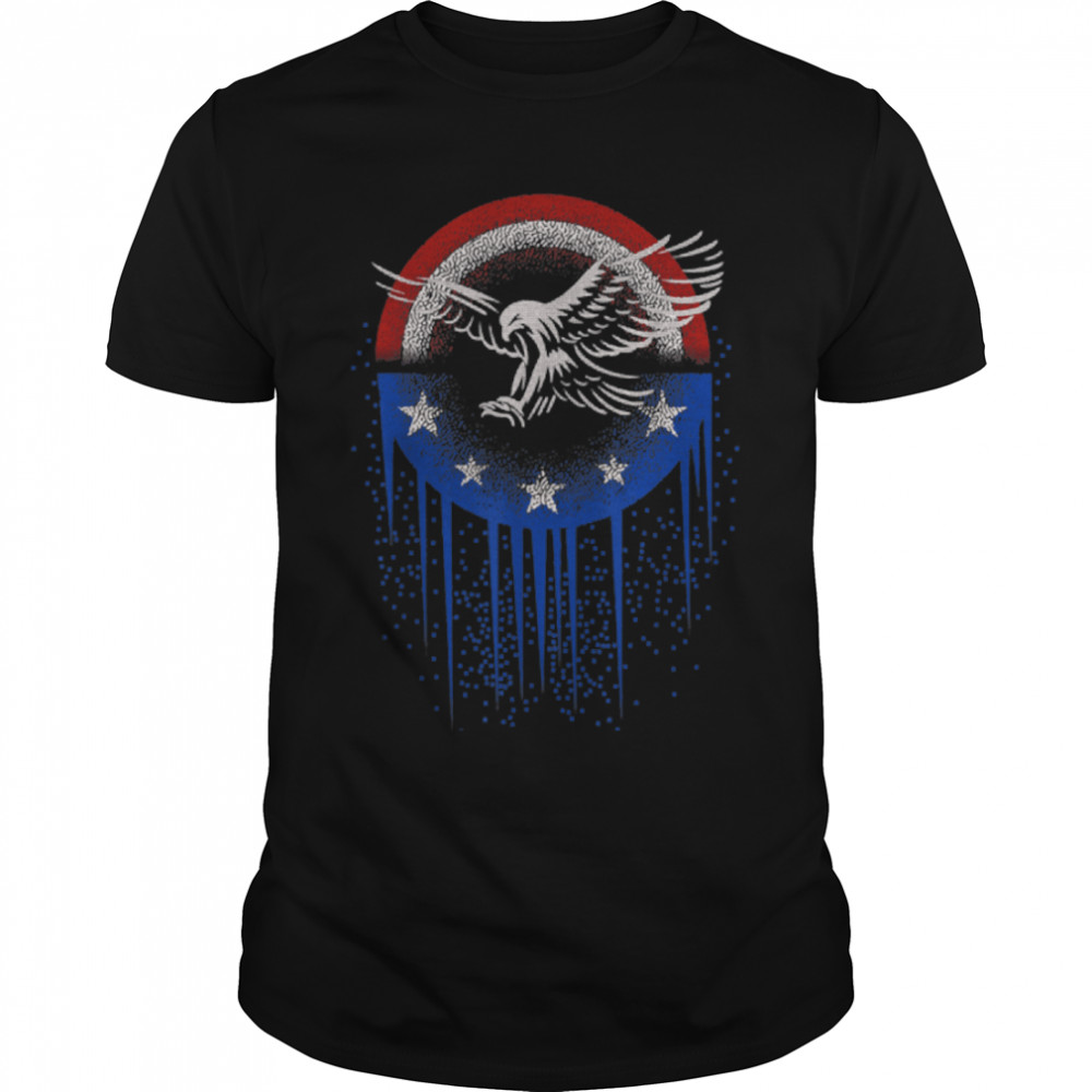 American Flag Symbol, Patriotic Eagle 4th of July Merica T-Shirt B09ZHLL68K