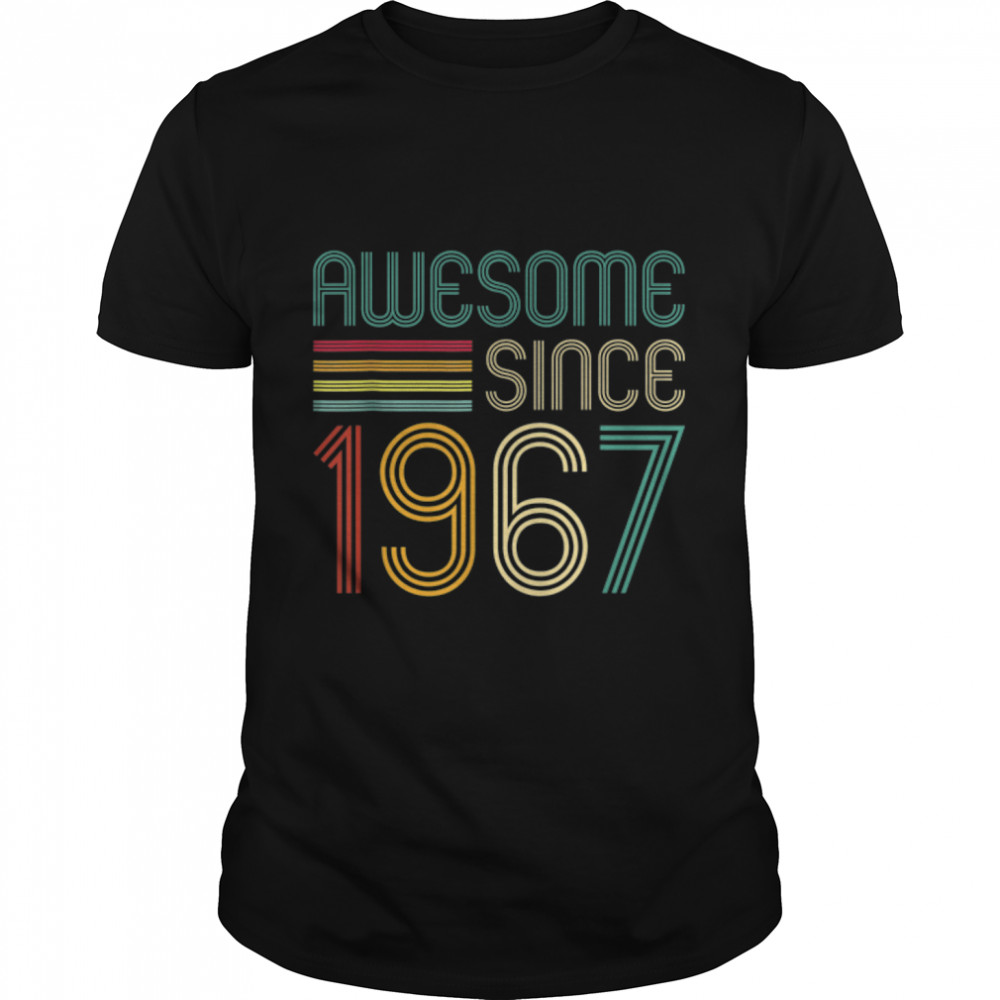 Awesome Since 1967 55Th Birthday Retro T-Shirt B09Zkthg2W