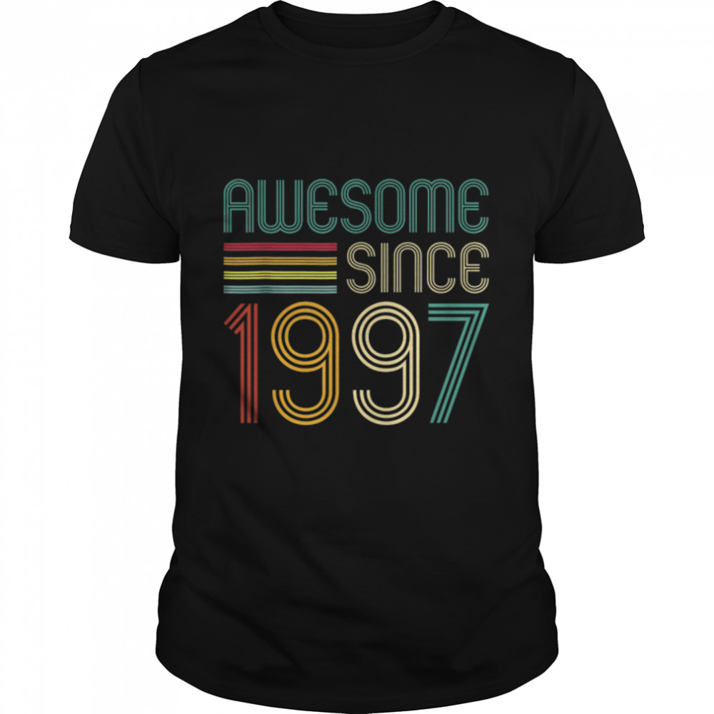 Awesome Since 1997 25th Birthday Retro T-Shirt B09ZKVS56S