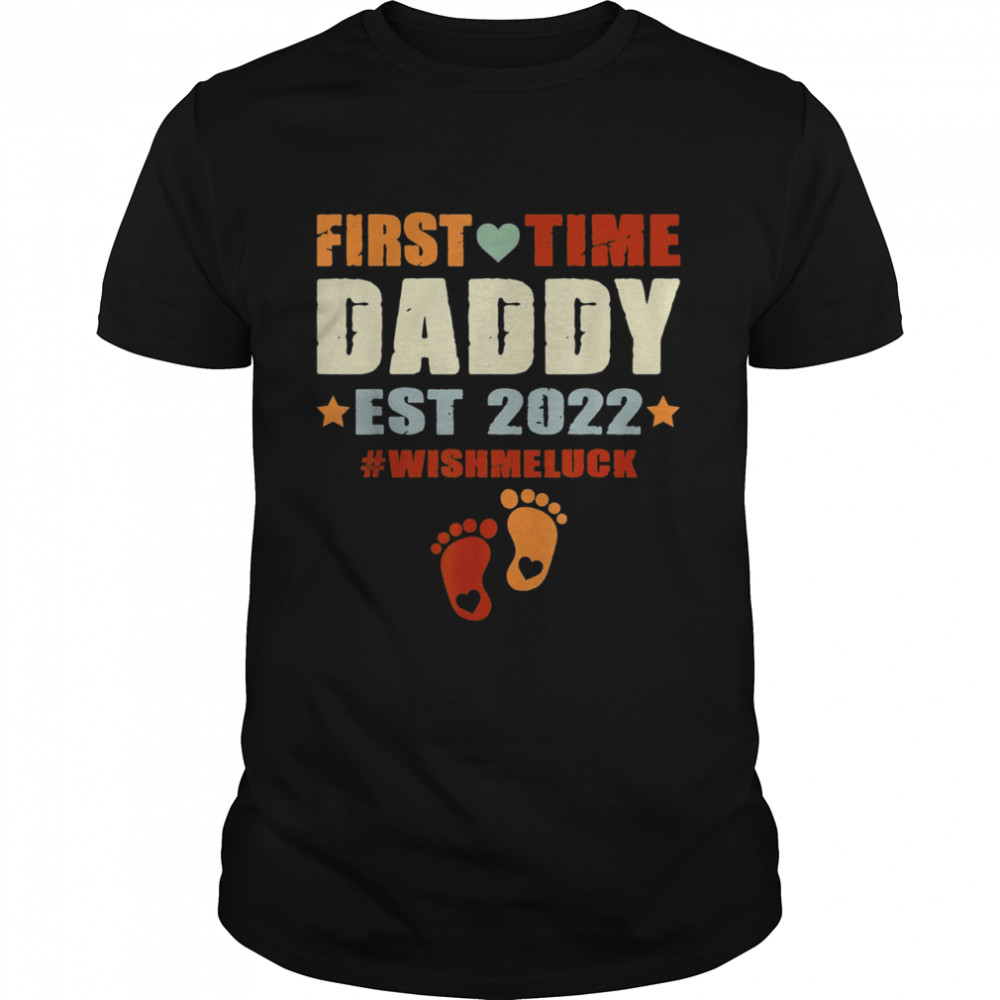 Fathers Day For Dad First Time Daddy New Dad Est 2022 Shirt