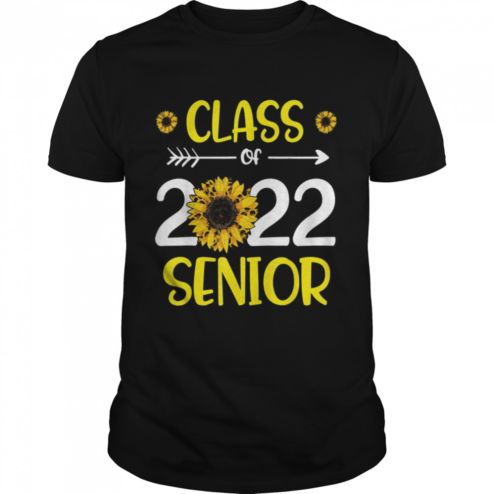 Leopard Sunflower Class Of 2022 Senior Graduation Graduate Shirt