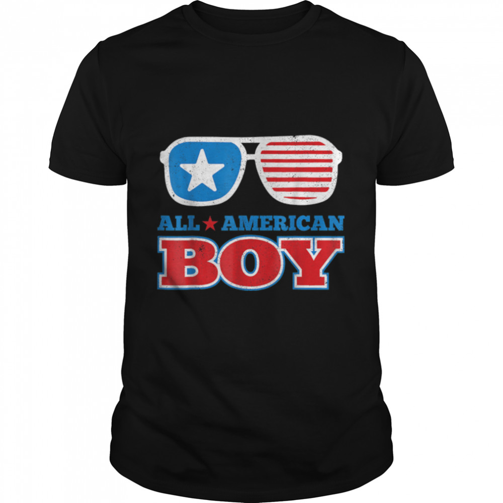All American Boy Funny 4Th Of July Independence Day T-Shirt B09Zl2Yryk