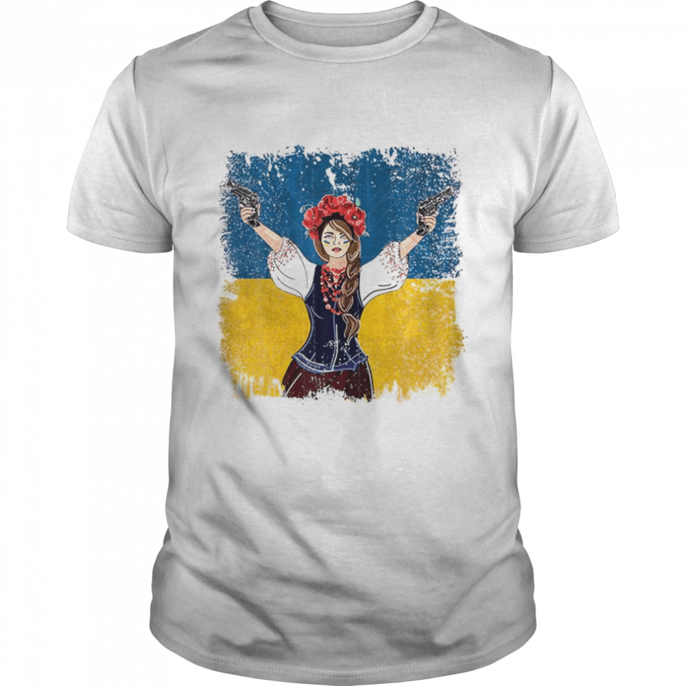 Cool Awesome Ukrainian Girl Art Unbreakable Ukrain T-Shirt