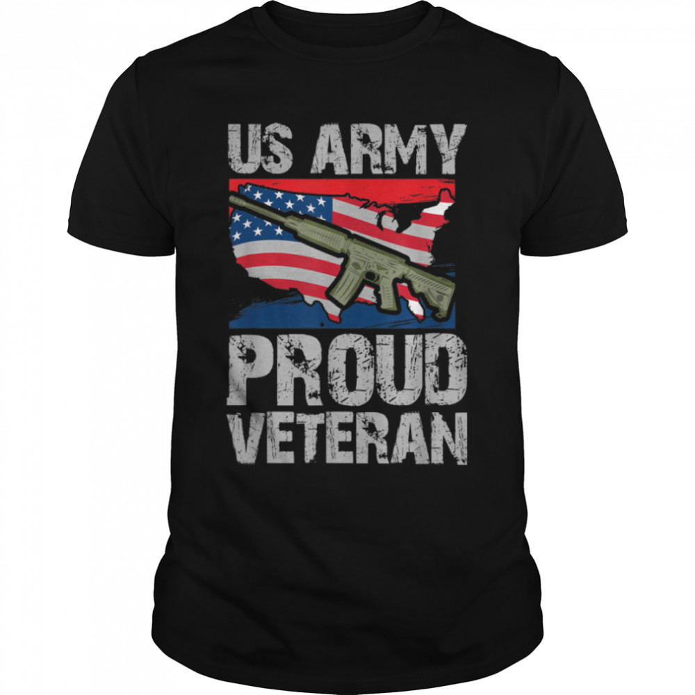 Proud Veteran Retired Soldier U.S Flag T-Shirt B09ZNPN1RM