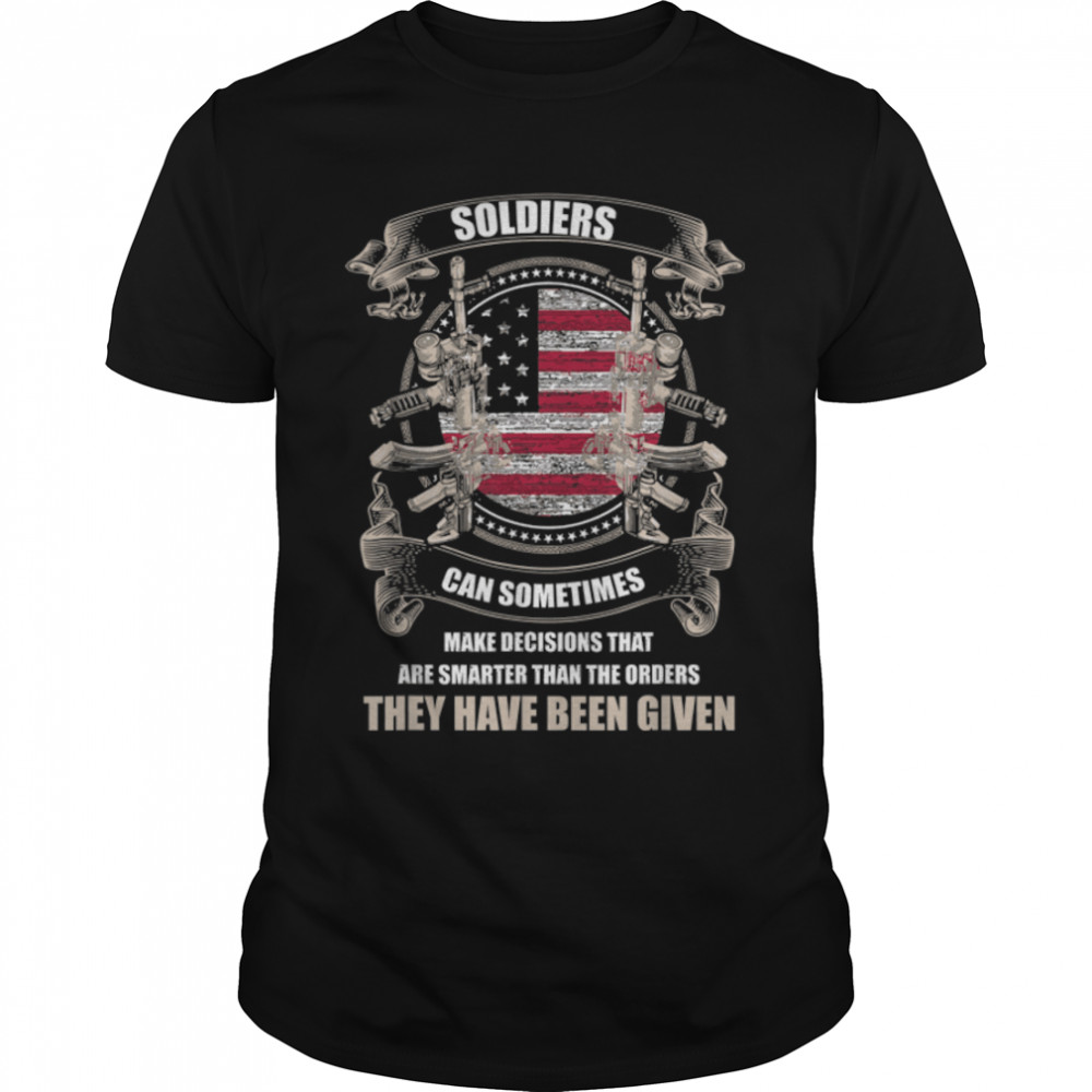 Soldier'S Decisions Veteran U.s. Flag T-Shirt B09Znn482F
