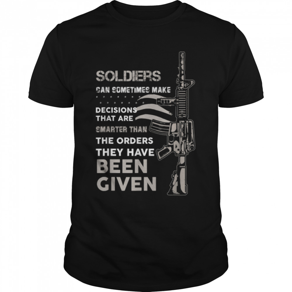 Soldier's Decisions Veteran U.S. Flag T- B09ZNX2792 Classic Men's T-shirt