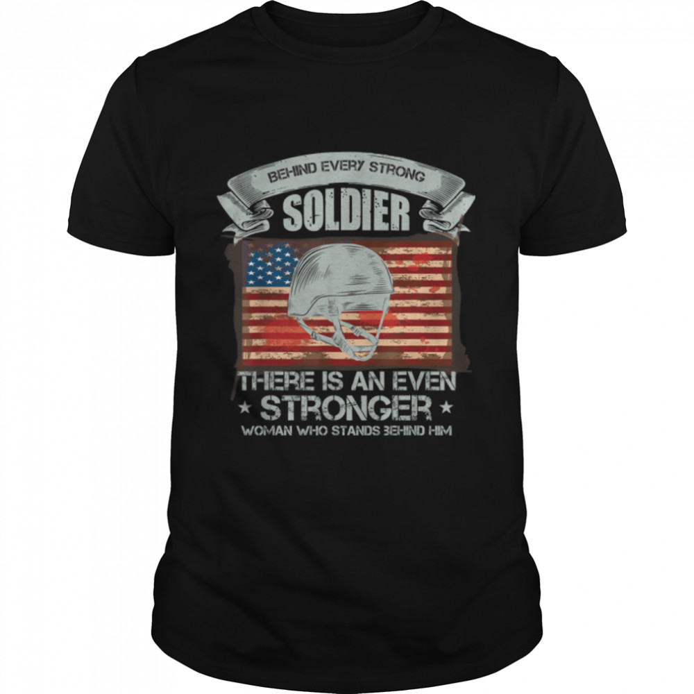 Strong Soldier Woman U.s. Flag Combat T-Shirt B09Znzsbz8