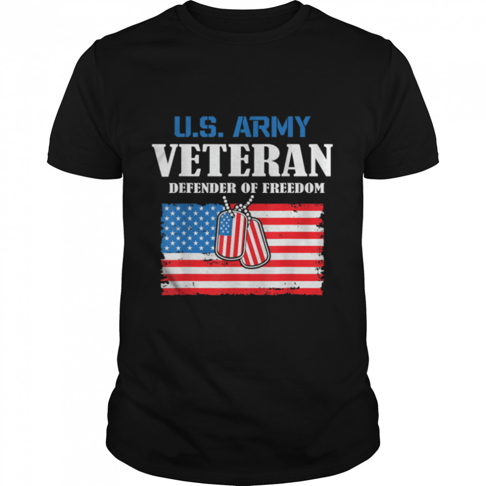 U.s. Veteran Freedom Dog Tag U.s. Flag T-Shirt B09Znyp7C8
