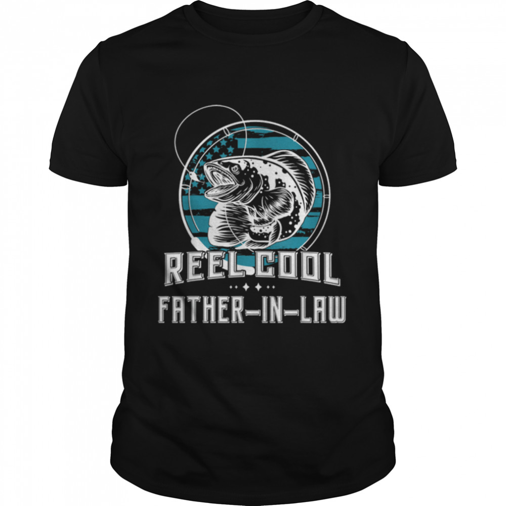 Mens Gift For Fathers Day Tee - Reel Cool Father-In-Law Fishing T-Shirt B09Zqpyx4C