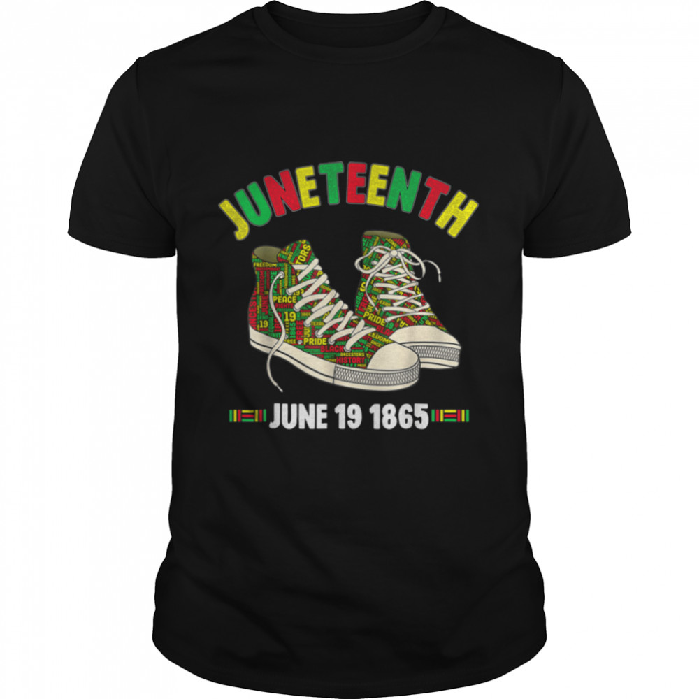 Celebrating Juneteenth 1865 Freedom Black Women Men Kids T-Shirt B09ZTXPVV8