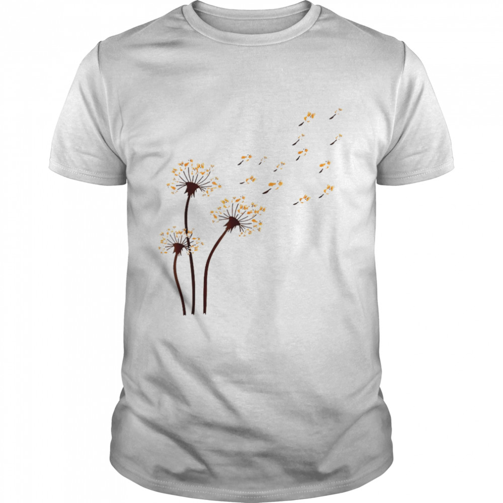 Corgi Dogs Flower Fly Dandelion  For Dog Mama Dog  Classic Men's T-shirt