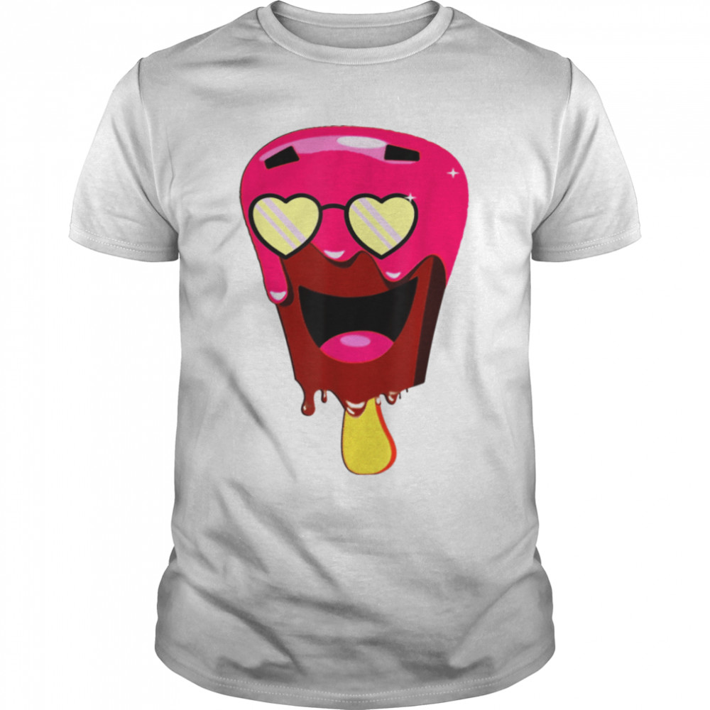 Funny Ice Cream and Chocolate wearing glasses T-Shirt B09ZXJQH2P