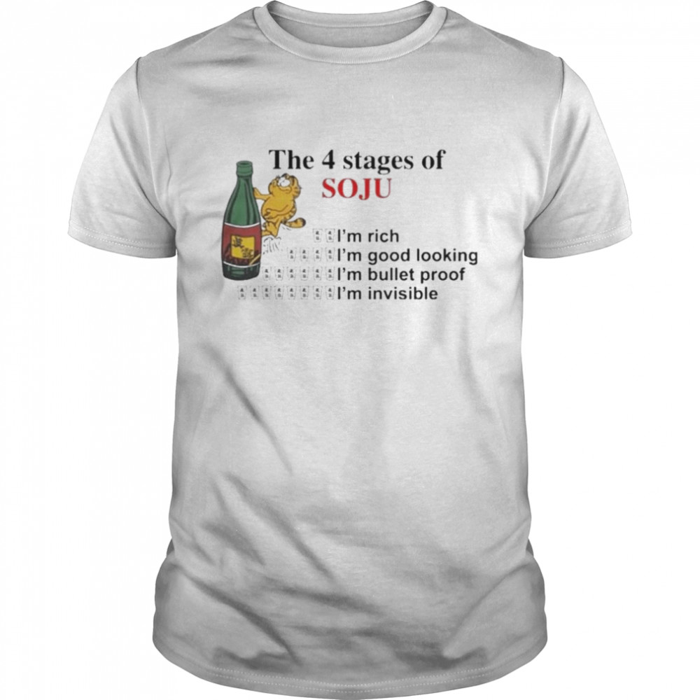 Garfield The 4 Stages Of Soju T-shirt