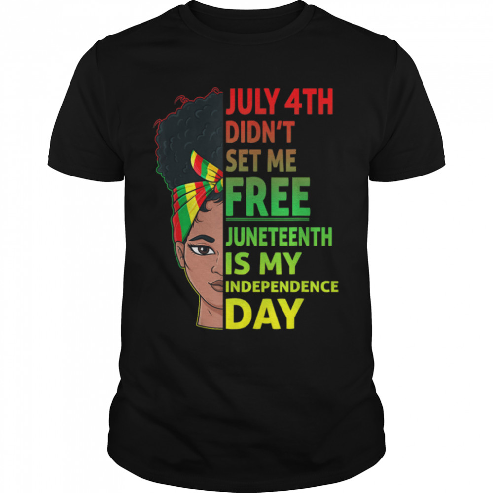 Juneteenth Black Queen Independence 1865 Freedom Woman Girls T-Shirt B09ZTWB9PR