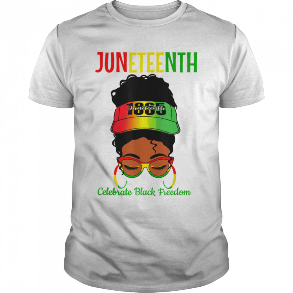 Juneteenth Celebrating 1865 Black Melanin American African T-Shirt B09ZTWRMHY