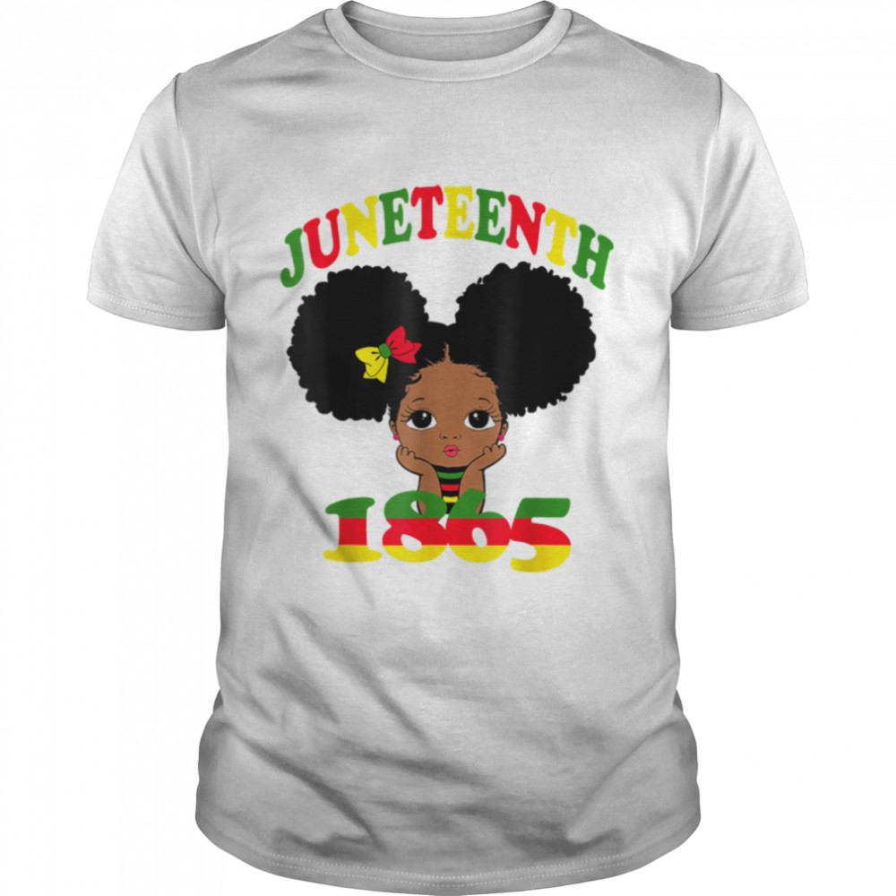 Juneteenth Celebrating 1865 Cute Black Girls Kids T-Shirt B09ZTXMCPK