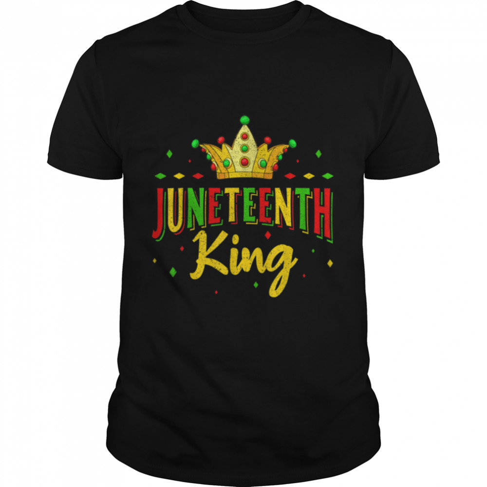 Mens Black Father Celebrate Juneteenth African King Dad Patriotic T-Shirt B09ZTX2Y6V