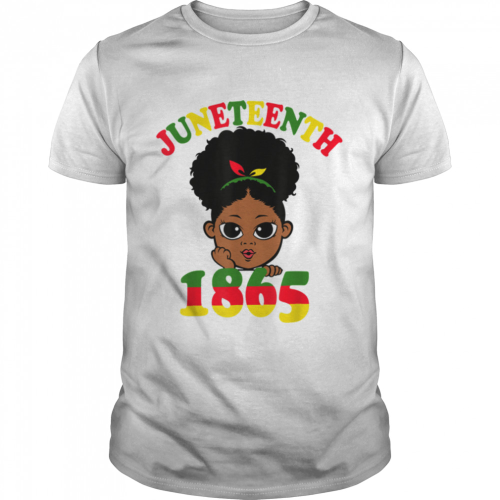 Princess Juneteenth 1865 Black Skin Girls Kids T-Shirt B09ZTZB8TZ