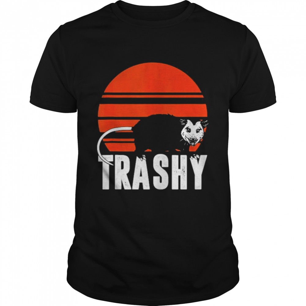 Retro Sun Trashy Possum  Classic Men's T-shirt