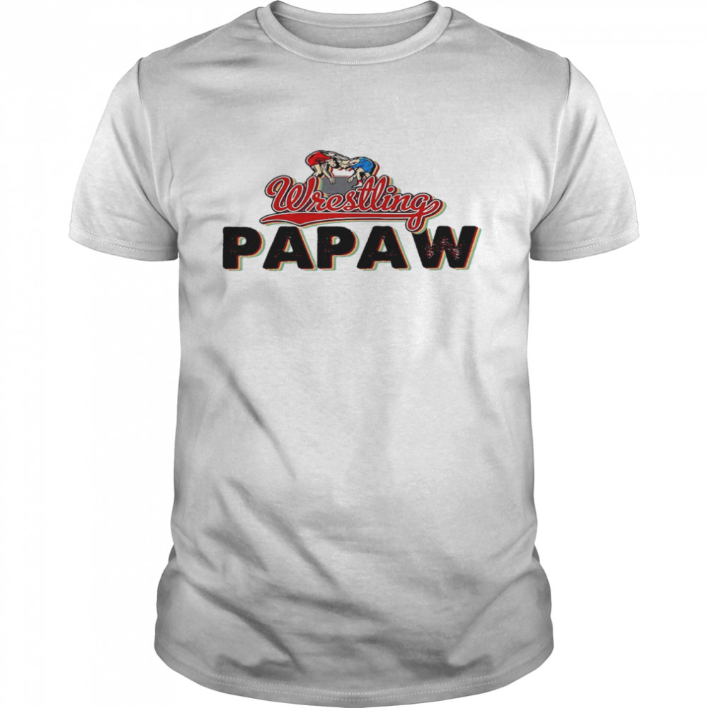 Wrestling Papaw Retro Vintage Fathers Day Sport Shirt