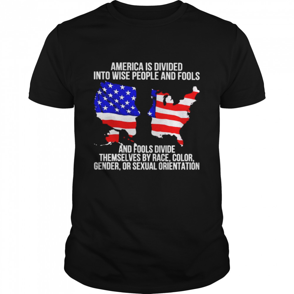 America Is Divided Into Wise People And Fools And Fools Divide Shirt