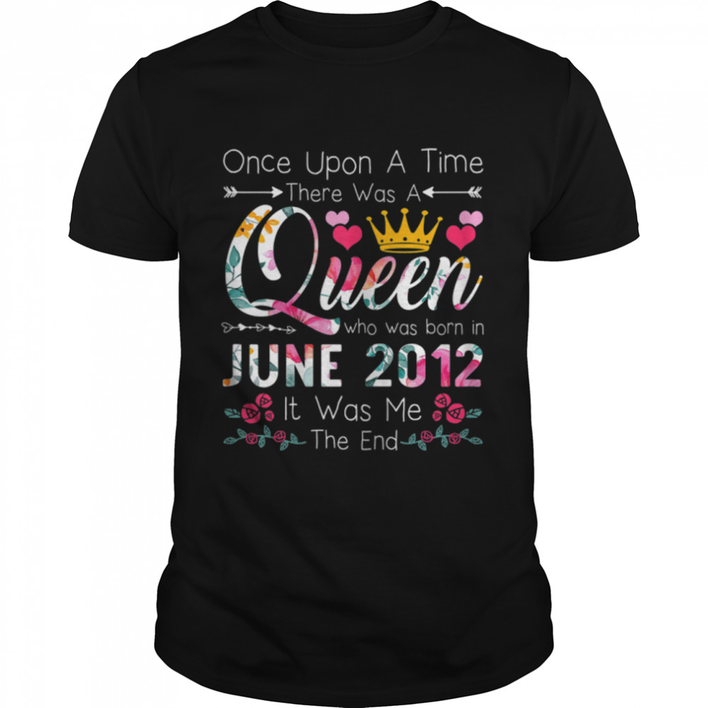 10 Years Old Girls 10Th Birthday Queen June 2012 T-Shirt B0B14Xtr9B
