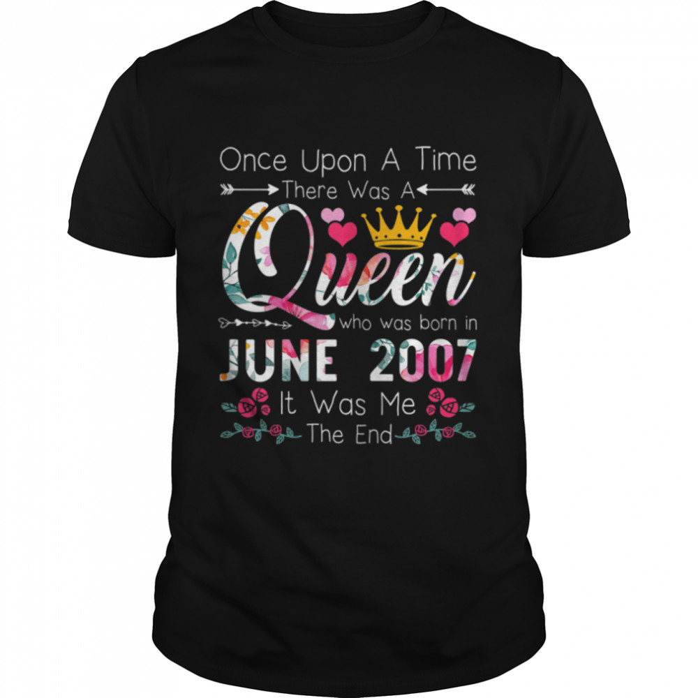 15 Years Old Girls 15th Birthday Queen June 2007 T-Shirt B0B14YFQDZ
