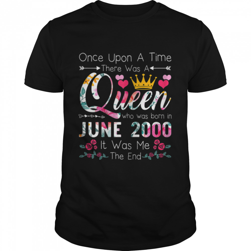 22 Years Old Girls 22Nd Birthday Queen June 2000 T-Shirt B0B14Z88F3