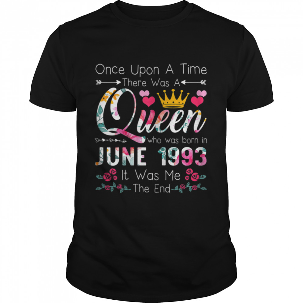 29 Years Old Girls 29th Birthday Queen June 1993 T-Shirt B0B14XG2TN