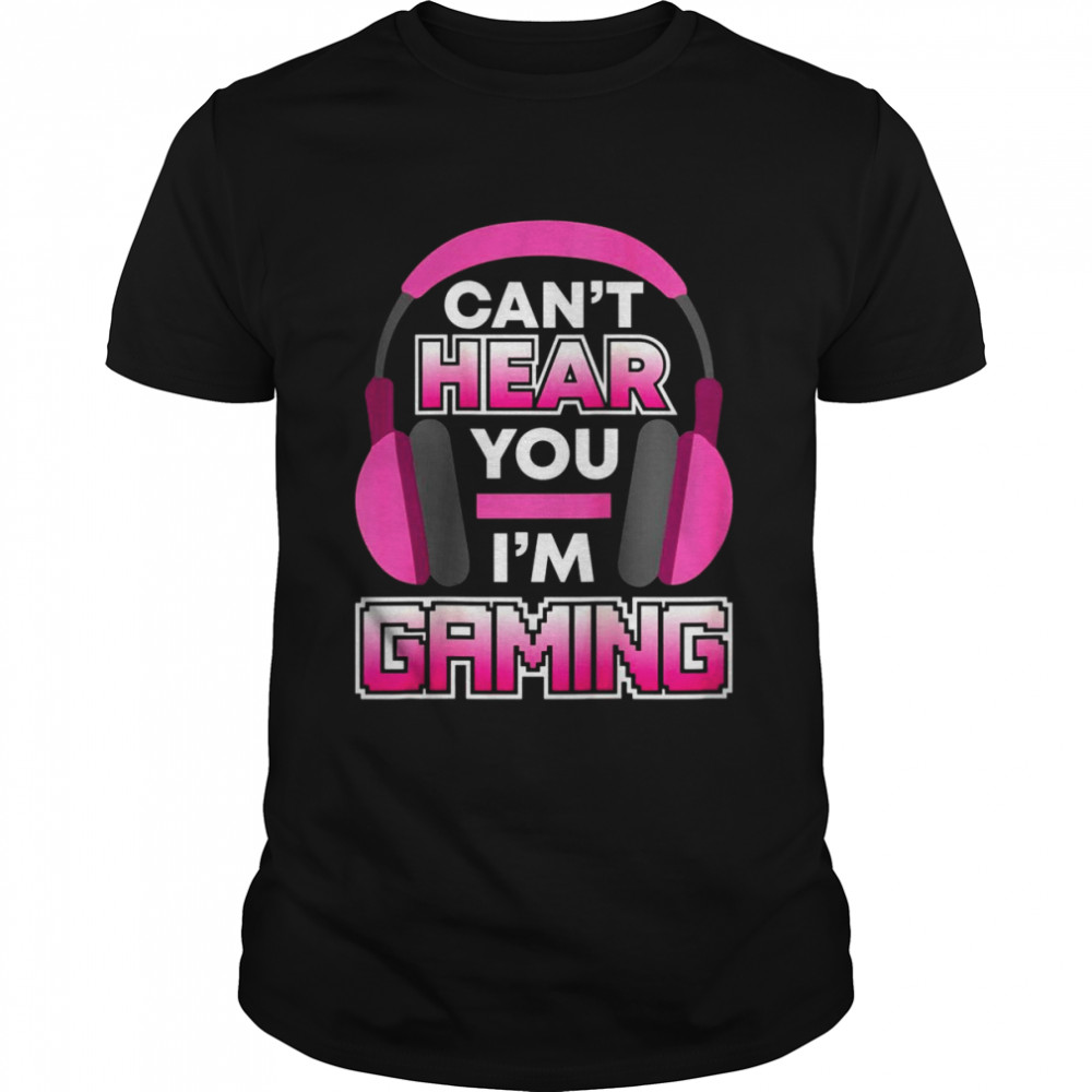 Damen Lustiges GamingHeadset Can’t Hear You I’m Gaming für Mädchen Raglan Shirt