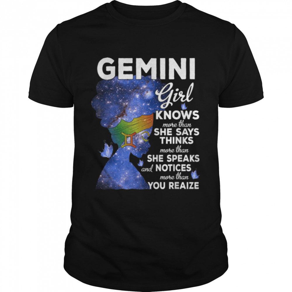 Gemini Girl Birthday Gift Black Queen Sweet As Candy T-Shirt B0B14K1Bnv
