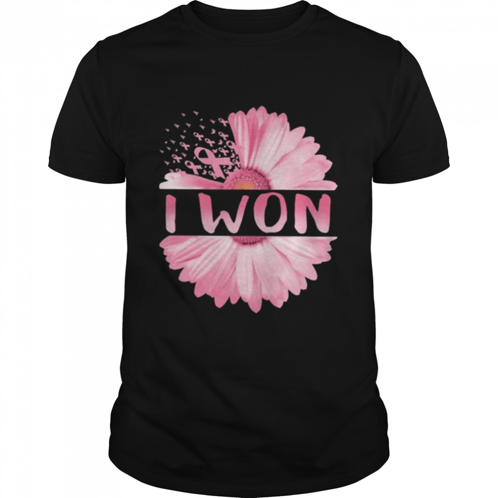 I won sunflower pink shirt Classic Men's T-shirt