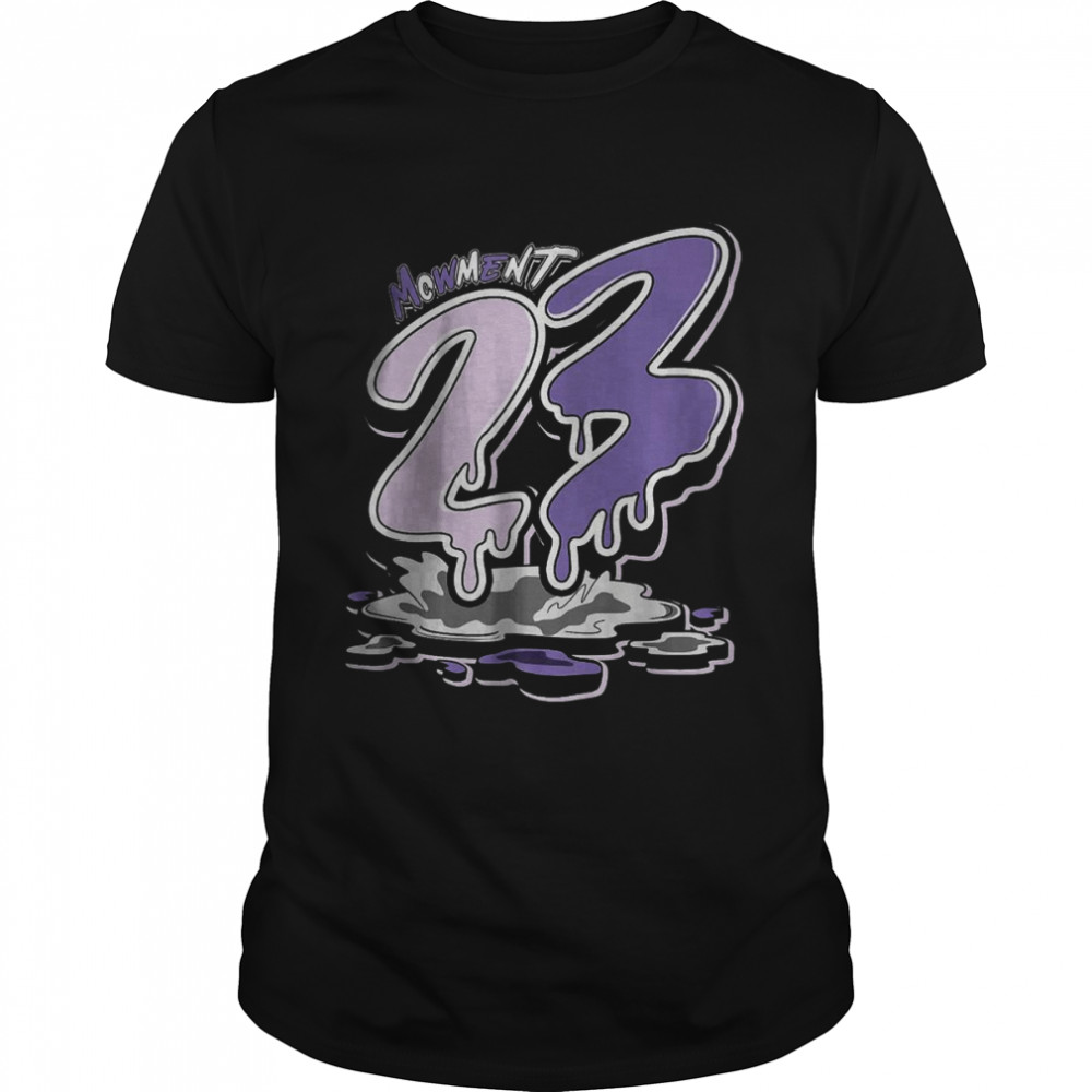 Tee To Match JD 11 Low Pure Violet Dripping Number 23 T-Shirt