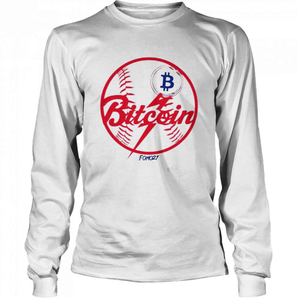 Bitcoin Baseball T-shirt Long Sleeved T-shirt