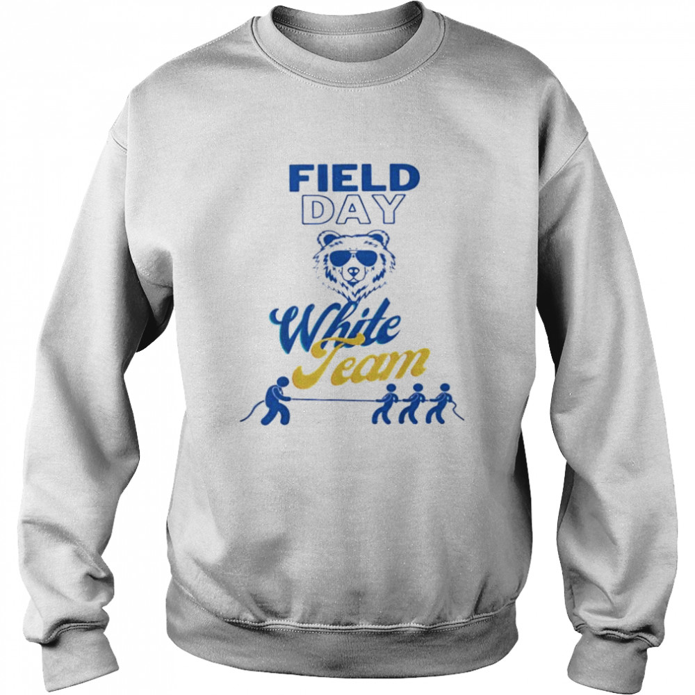 Field day white team fan gear bear mascot inspired shirt Unisex Sweatshirt
