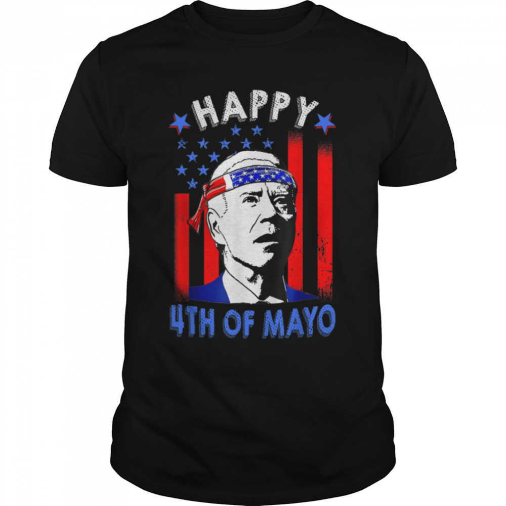 Funny Joe Biden Happy 4th Of Mayo American Flag 4th Of July T- B0B187XNBL Classic Men's T-shirt