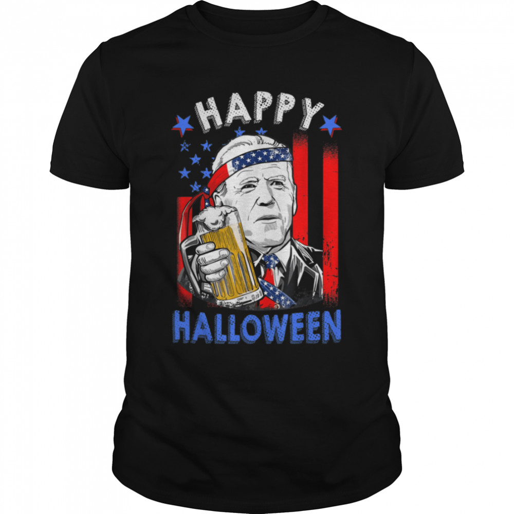 Happy 4th Of Halloween Funny Joe Biden Confused 4th Of July T- B0B183BN1X Classic Men's T-shirt