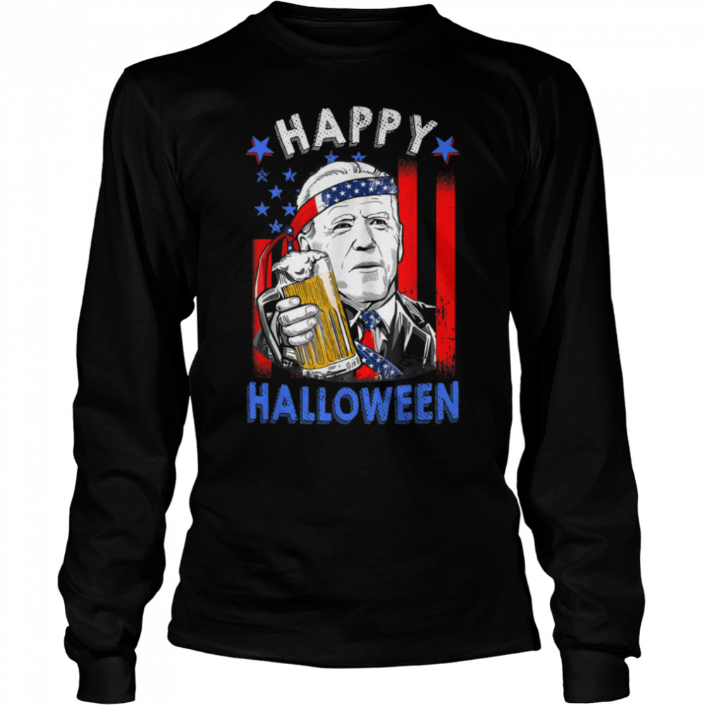 Happy 4th Of Halloween Funny Joe Biden Confused 4th Of July T- B0B183BN1X Long Sleeved T-shirt