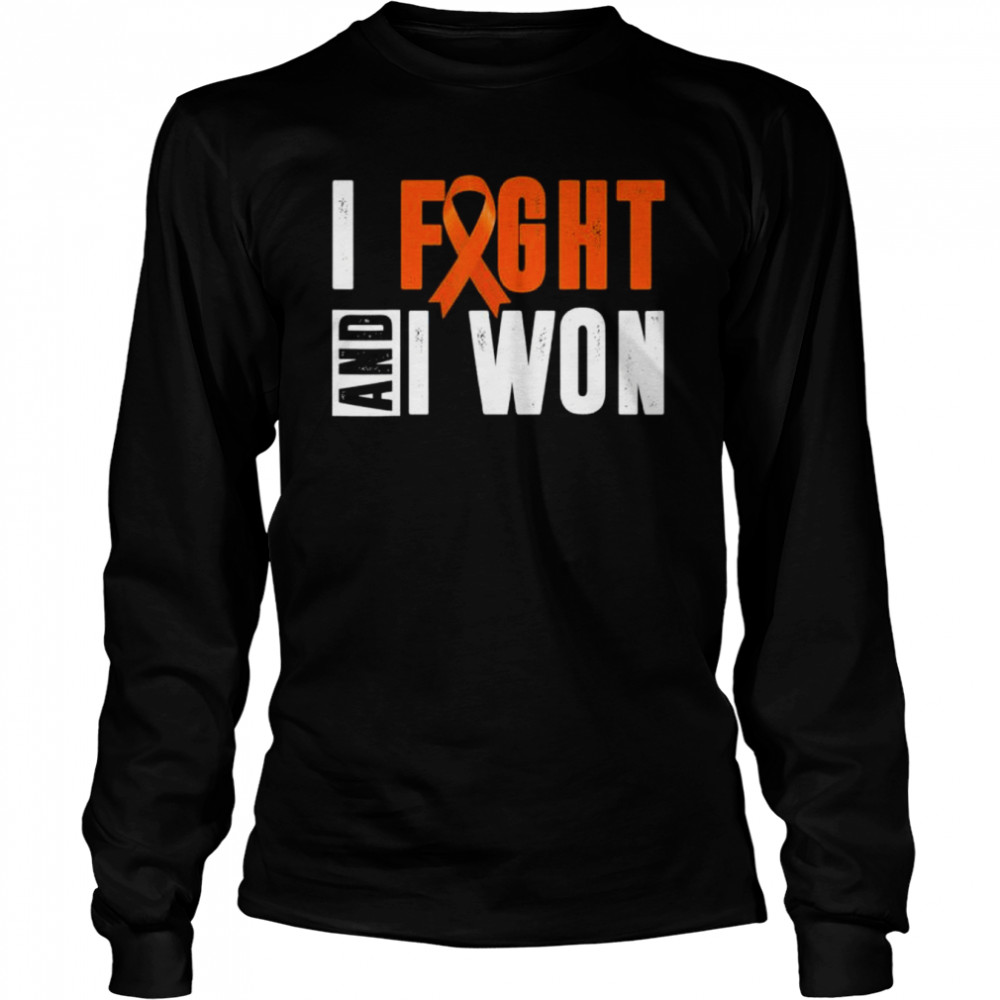I fight and I won neurodiversity adhd awareness adhd warrior shirt Long Sleeved T-shirt