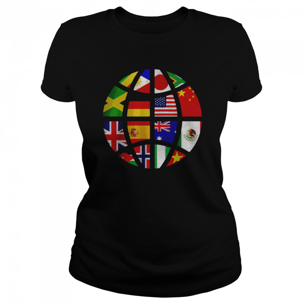 International World Flags Traveler Travelling World Flags T- Classic Women's T-shirt