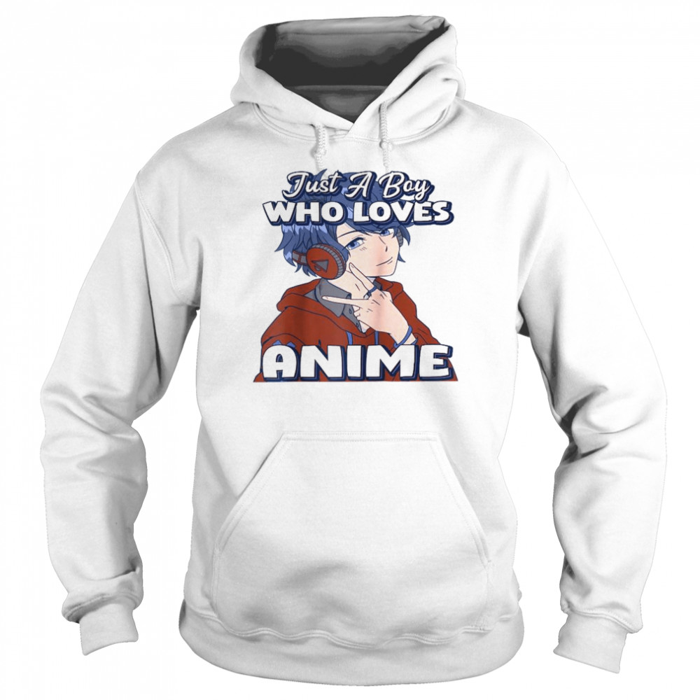 Just A Boy Who Loves Anime V Peace Symbol Fingers Fun  Unisex Hoodie