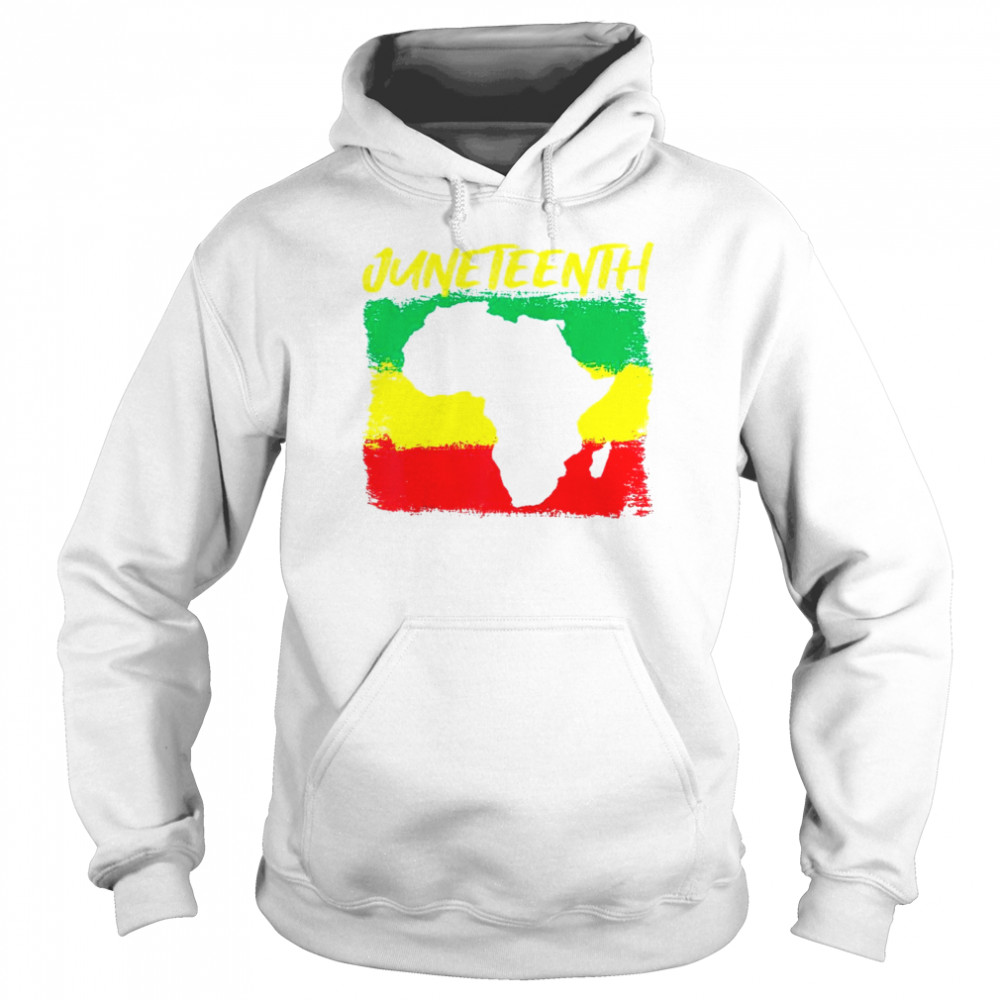 VintageAfrikaKarte, Junetzehnt, Afrikanischer Amerikaner, Juni Raglan Unisex Hoodie