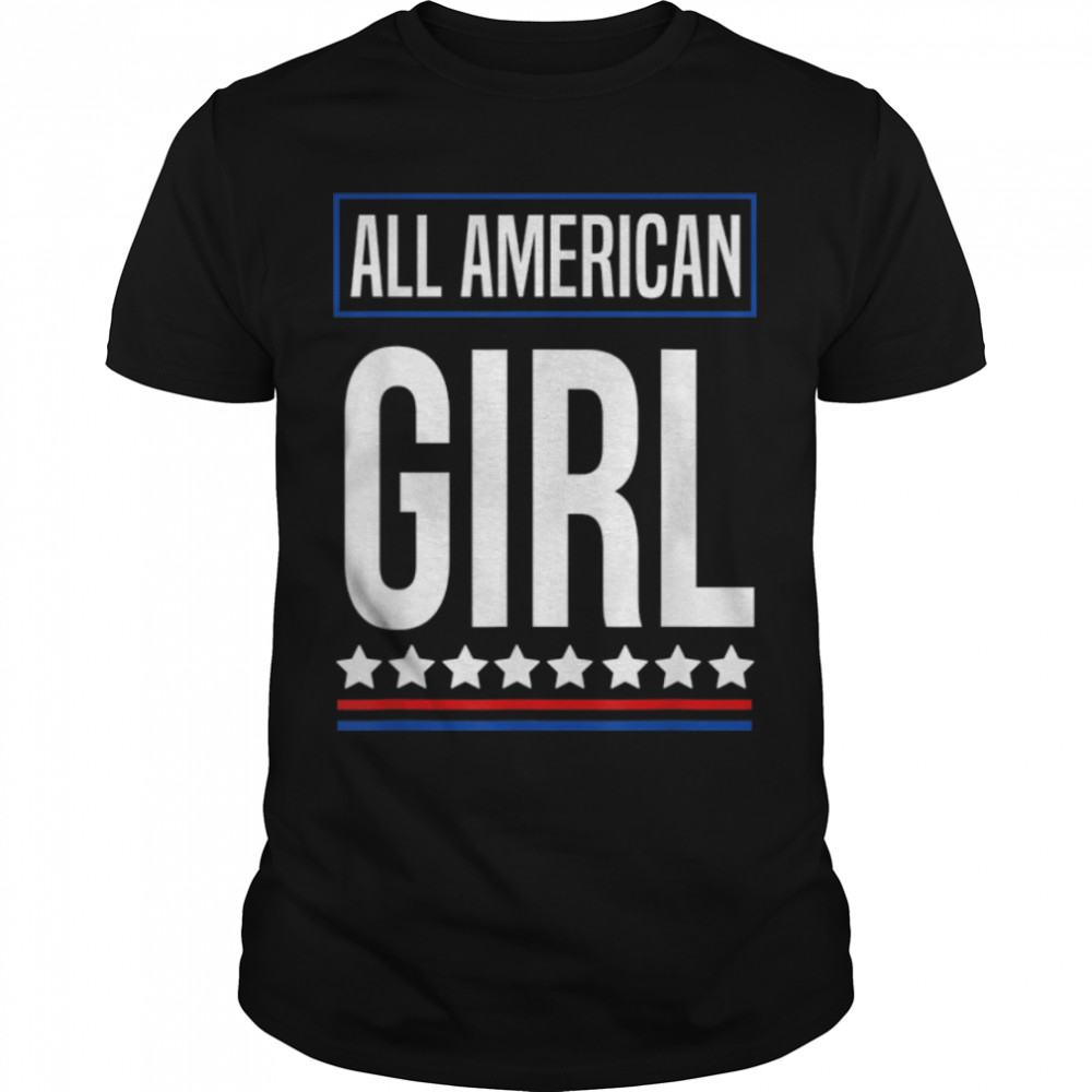4th July America Independence Day Patriot USA Womens & Girls T-Shirt B0B19Q62X8