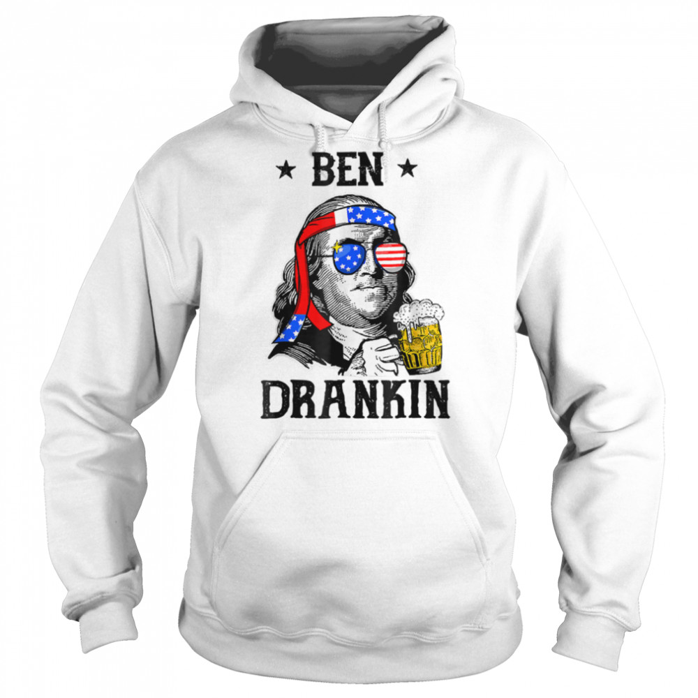 4th Of July Ben Drankin Funny Benjamin Franklin USA Flag T- B0B19TK31D Unisex Hoodie