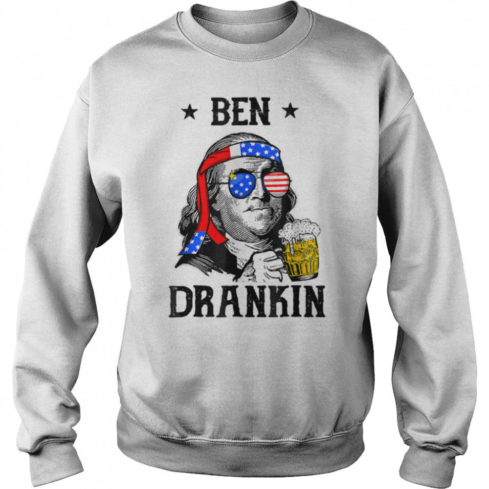 4th Of July Ben Drankin Funny Benjamin Franklin USA Flag T- B0B19TK31D Unisex Sweatshirt