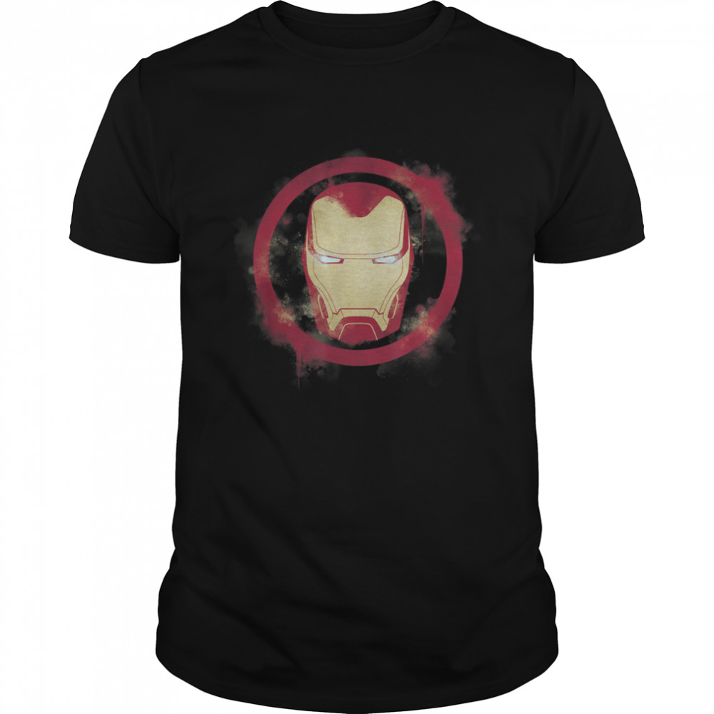 Marvel Avengers Endgame Iron Man Spray Paint Logo T-Shirt