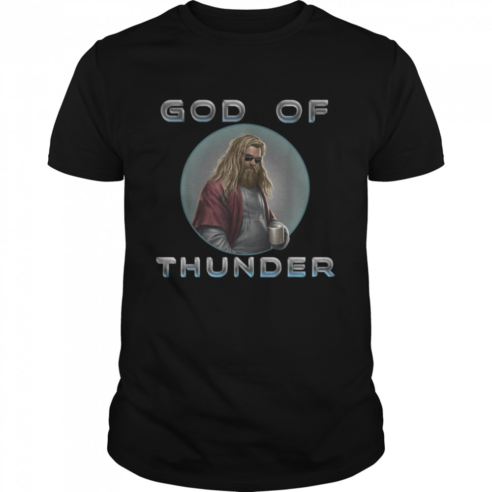 Marvel Avengers Endgame Thor God Of Thunder Circle Portrait T-Shirt