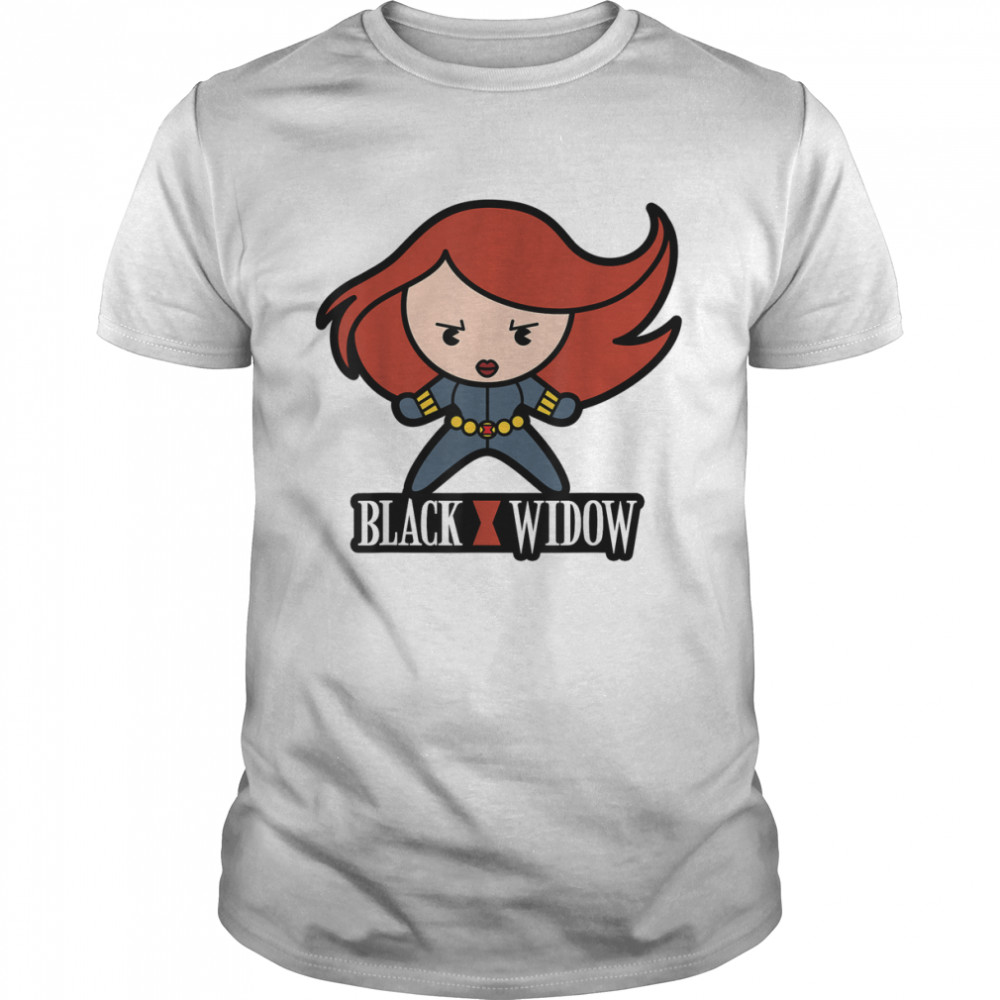 Marvel Black Widow Kawaii Logo Stance Graphic T-Shirt