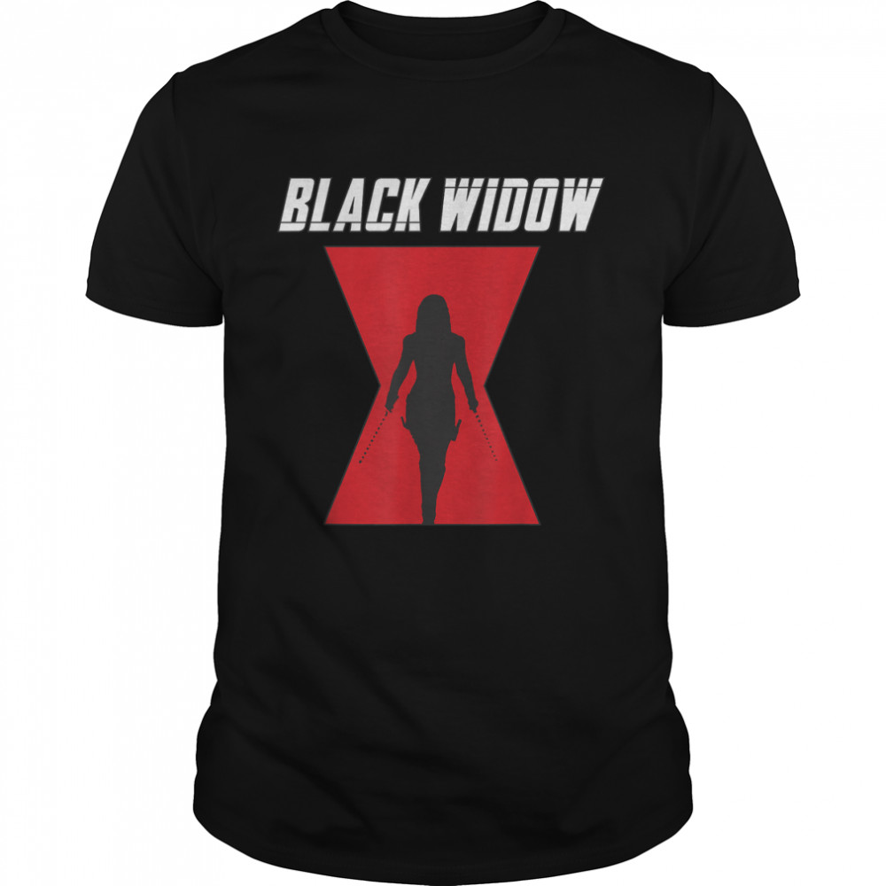 Marvel Black Widow Logo Silhouette T-Shirt